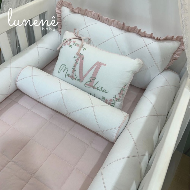 Enxoval de Berço Personalizado 08 Peças Meu Bebê 4608