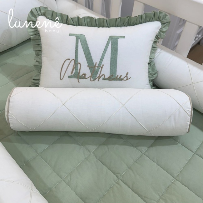 Enxoval de Berço Personalizado 08 Peças Meu Bebê 4609