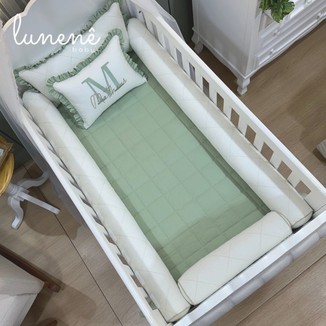 Enxoval de Berço Personalizado 08 Peças Meu Bebê 4609