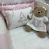 Kit Berço 100% Algodão 200 Fios Personalizado 08 Peças Meu Bebê Percal Linho e Rose 4634