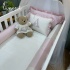 Kit Berço 100% Algodão 200 Fios Personalizado 08 Peças Meu Bebê Percal Linho e Rose 4634