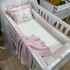 Kit Berço 100% Algodão 200 Fios Personalizado 08 Peças Meu Bebê Percal Linho e Rose 4634