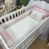 Kit Berço 100% Algodão 200 Fios Personalizado 08 Peças Meu Bebê Percal Linho e Rose 4634