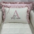 Kit Berço 100% Algodão 200 Fios Personalizado 08 Peças Meu Bebê Percal Linho e Rose 4634