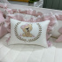 Enxoval de Berço Personalizado 08 Peças Meus Amores Ursa Fofura Rosê 200 Fios