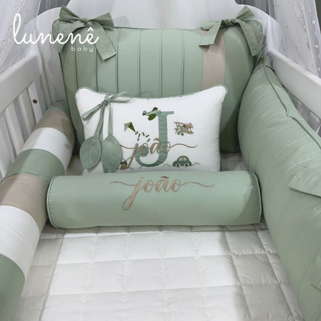 Enxoval de Berço Personalizado 08 Peças Personale Baby 200 Fios 4541