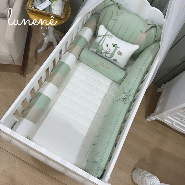 Enxoval de Berço Personalizado 08 Peças Personale Baby 200 Fios 4541