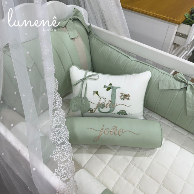Enxoval de Berço Personalizado 08 Peças Personale Baby 200 Fios 4541