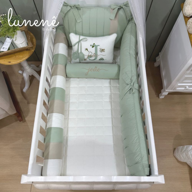 Enxoval de Berço Personalizado 08 Peças Personale Baby 200 Fios 4541