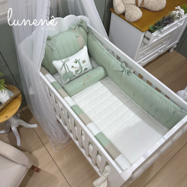 Enxoval de Berço Personalizado 08 Peças Personale Baby 200 Fios 4541