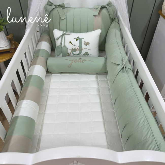 Enxoval de Berço Personalizado 08 Peças Personale Baby 200 Fios 4541
