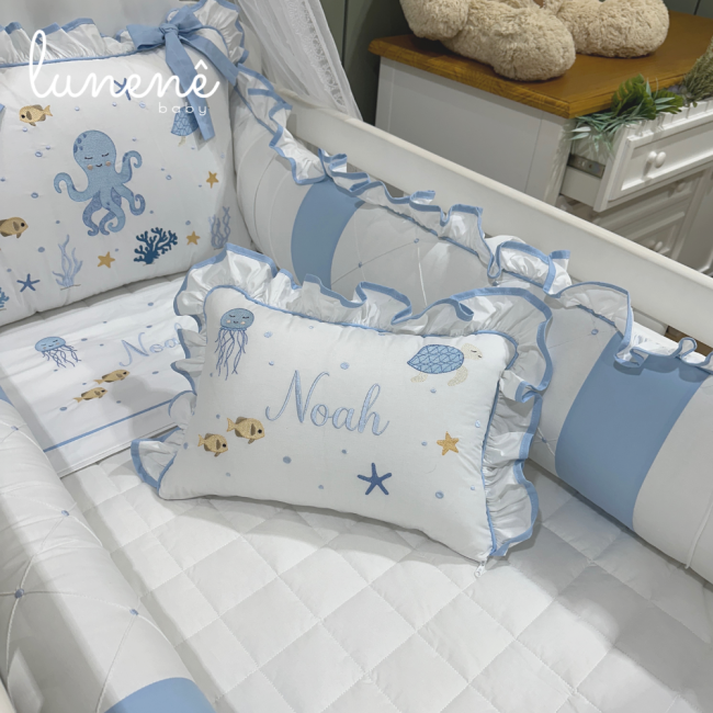 Enxoval de Berço Personalizado 08 Peças Personale Baby 200 Fios 4553