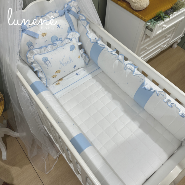 Enxoval de Berço Personalizado 08 Peças Personale Baby 200 Fios 4553