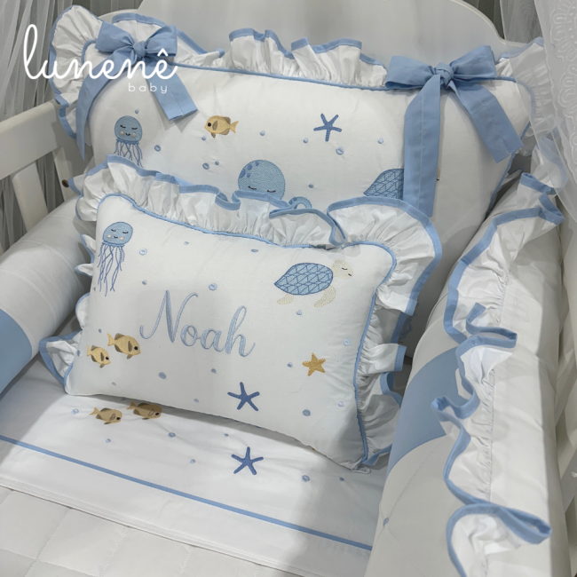 Enxoval de Berço Personalizado 08 Peças Personale Baby 200 Fios 4553