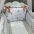 Enxoval de Berço Personalizado 08 Peças Piquezinho Floral 200 Fios 4533