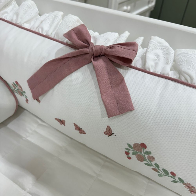 Enxoval de Berço Personalizado 08 Peças Piquezinho Floral 400 Fios 4528