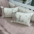 Enxoval de Berço Personalizado 08 Peças Ramo de Flores Terracota Personale 200 Fios 9049