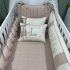 Enxoval de Berço Personalizado 08 Peças Ramo de Flores Terracota Personale 200 Fios 9049