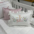 Enxoval de Berço Personalizado 08 Peças Rolos Flores Rose 400 Fios 4517