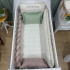 Enxoval de Berço Personalizado 08 Peças Terracota e Verde 200 Fios 9022