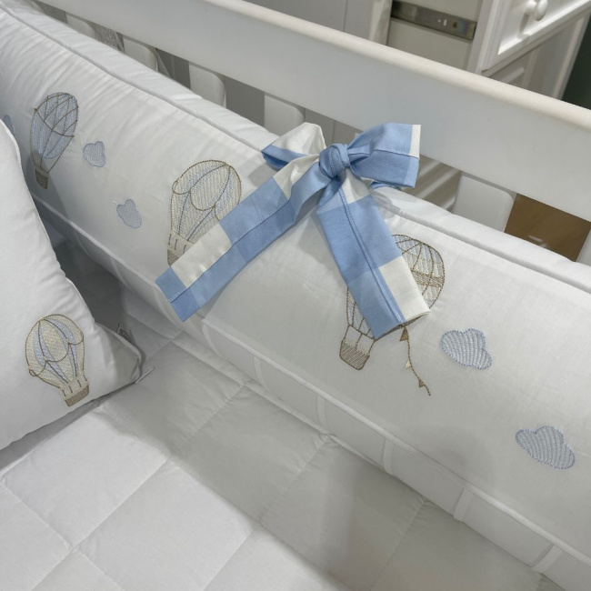 Enxoval de Berço Personalizado 08 Peças Tricô Balão 200 Fios 4422