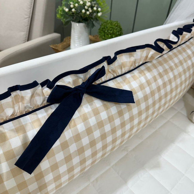 Enxoval de Berço Personalizado 08 Peças Ursinho Rei 200 Fios