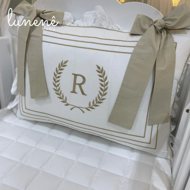 Enxoval de Berço Personalizado 09 Peças Romeu Baby 200 Fios 4548