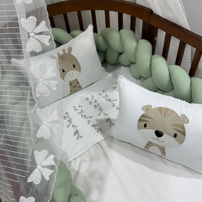 Enxoval de Berço Personalizado Evolutivo 06 Peças Bichinhos Fofucho Baby