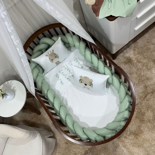 Enxoval de Berço Personalizado Evolutivo 06 Peças Bichinhos Fofucho Baby