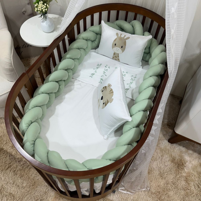 Enxoval de Berço Personalizado Evolutivo 06 Peças Bichinhos Fofucho Baby