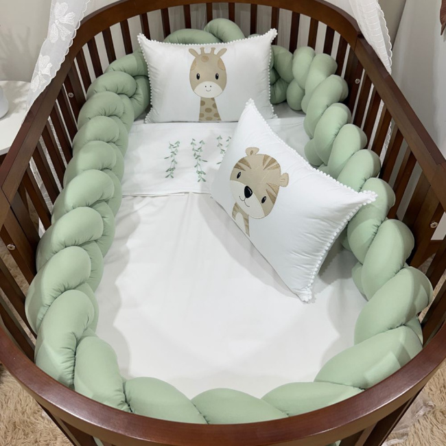 Enxoval de Berço Personalizado Evolutivo 06 Peças Bichinhos Fofucho Baby