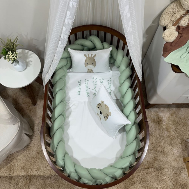Enxoval de Berço Personalizado Evolutivo 06 Peças Bichinhos Fofucho Baby