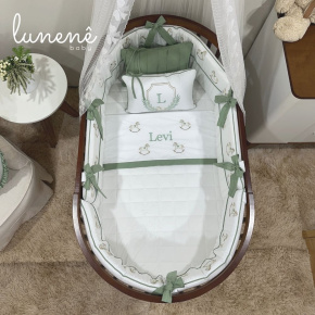 Enxoval de Berço Personalizado Evolutivo 10 Peças Cavalinho 200 Fios 4554