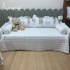 Enxoval de Cama Babá 05 peças com Inicial R 200 Fios 9000