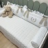 Enxoval de Cama Babá 05 peças com Inicial R 200 Fios 9000