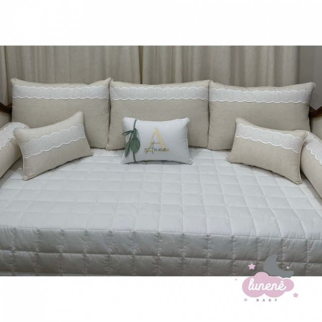 Enxoval de Cama Babá 06 Peças Linho Baby Rochilie