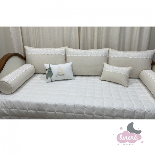 Enxoval de Cama Babá 06 Peças Linho Baby Rochilie