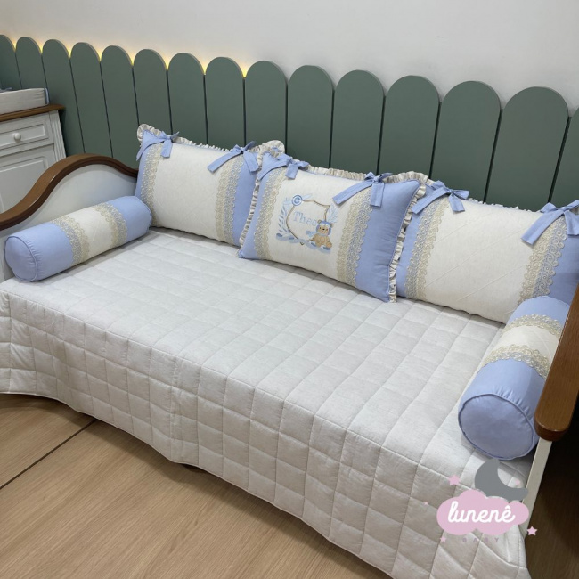 Enxoval de Cama Babá 06 Peças Linho Baby Ursinho 200 Fios 4447