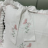 Enxoval de Cama Babá 07 peças Betina Rosê 200 Fios 4522