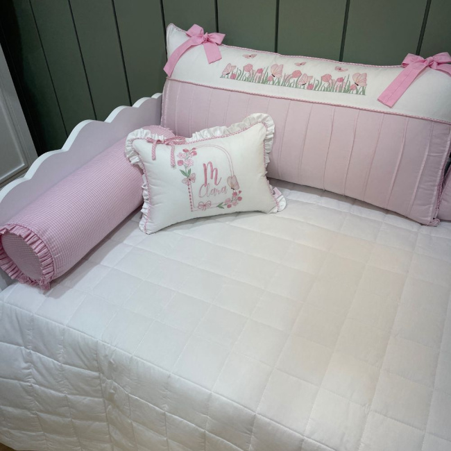 Enxoval de Cama Babá 07 peças Borboletas 200 Fios 4511