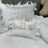 Enxoval de Cama Babá 07 Peças Flores Rose 400 Fios 4517