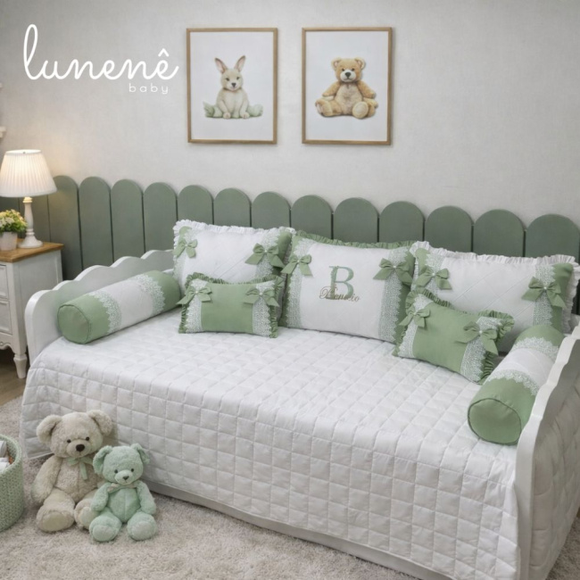 Enxoval de Cama Babá 08 peças Benício Baby 200 Fios 4549