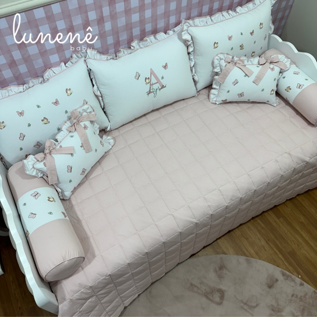Enxoval de Cama Babá 08 peças Borboleta Ayra Baby 4680