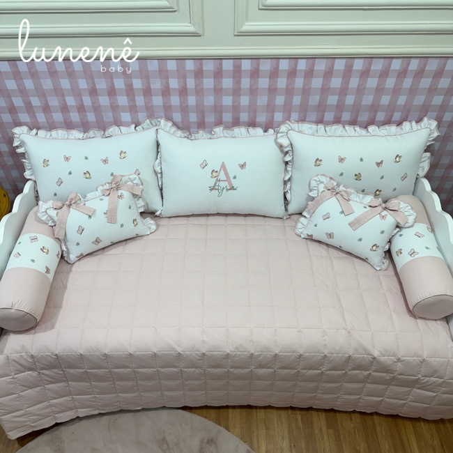 Enxoval de Cama Babá 08 peças Borboleta Ayra Baby 4680