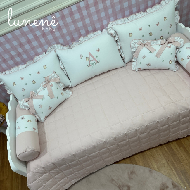 Enxoval de Cama Babá 08 peças Borboleta Ayra Baby 4680