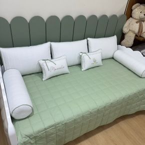 Enxoval de Cama Babá 08 Peças com nome Manuela 200 Fios 9049