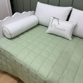 Enxoval de Cama Babá 08 Peças com nome Manuela 200 Fios 9049