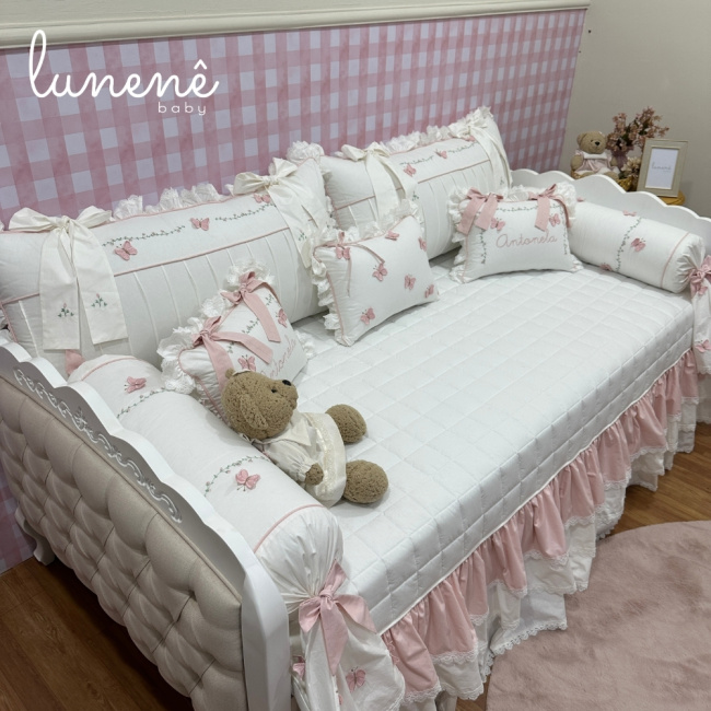 Enxoval de Cama Babá 08 Peças Jardim das Borboletas 4684