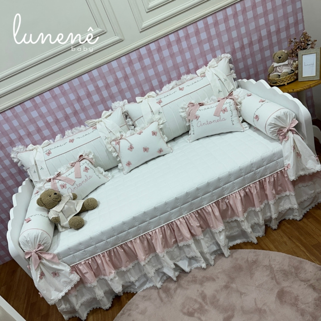 Enxoval de Cama Babá 08 Peças Jardim das Borboletas 4684