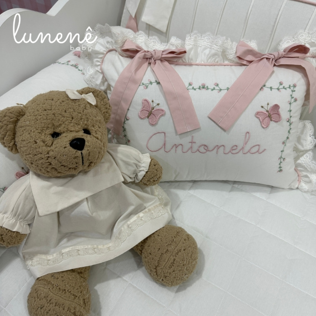 Enxoval de Cama Babá 08 Peças Jardim das Borboletas 4684